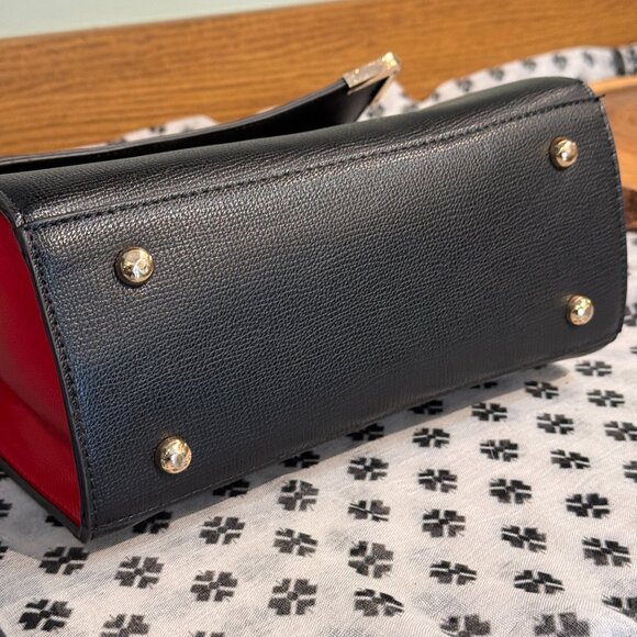 DUNE LONDON Snake Print Flap Bag | Black | Gold V-Clasp - Picture 12 of 15